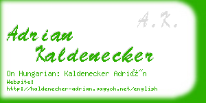 adrian kaldenecker business card